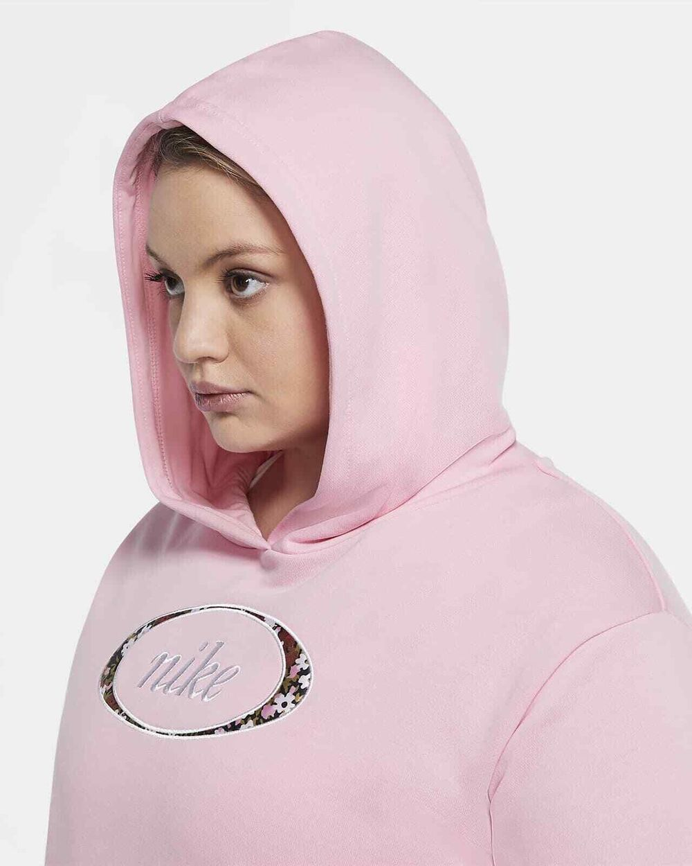 Women's Nike Sportswear Hoodie Pink Floral. Size (1X) - CZ3378-654 - Picture 2 of 4